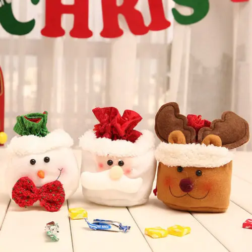 US Christmas Kid Candy Bag Santa Claus Snowmen Gift Children Storage | Дом и сад