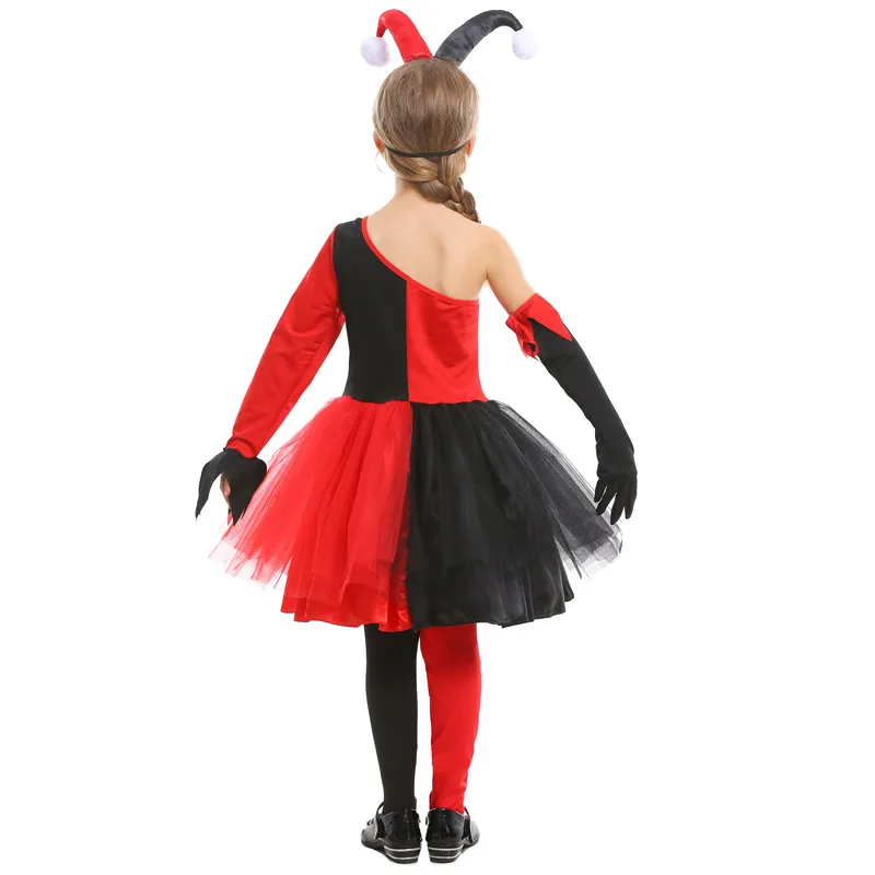 Awesome Fashionable Girls Favorite Comic Book Character Harley Quinn Traditional Black And Red Tutu Costume For Halloween | Тематическая