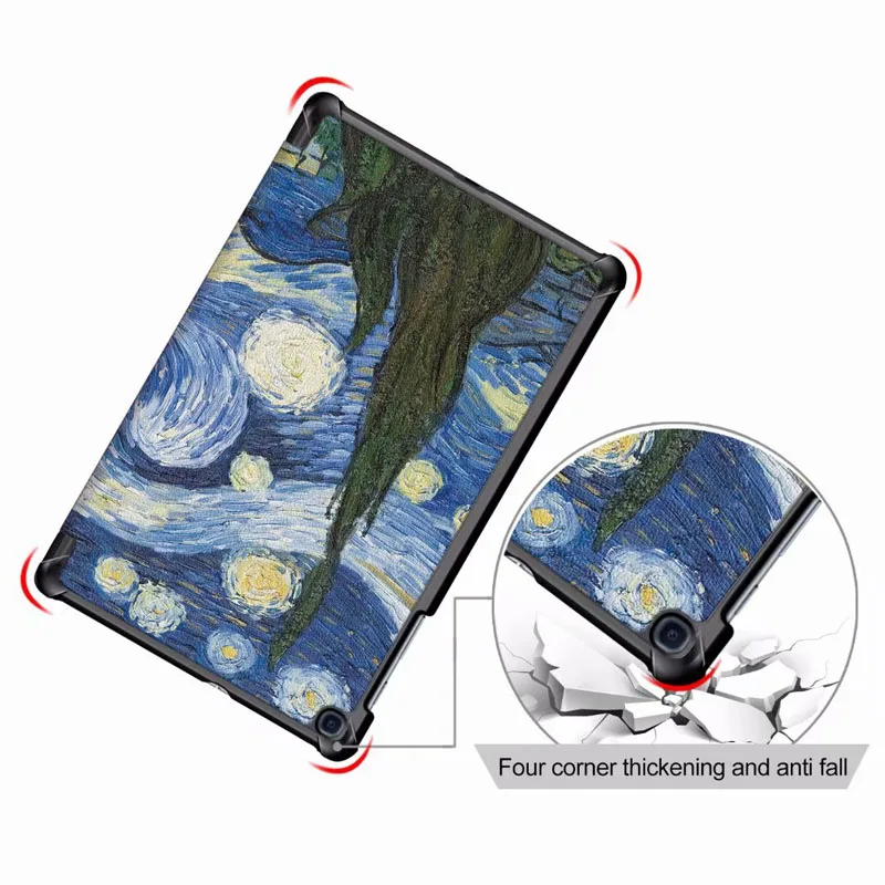 Тонкий чехол-книжка для Samsung Galaxy Tab A 10 1 2019 T510 T515 (30 шт./лот) из искусственной кожи |