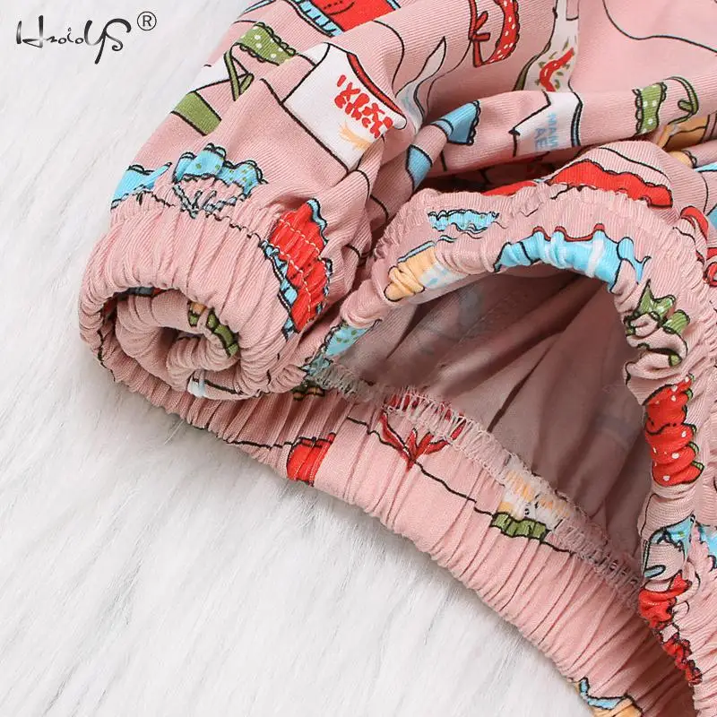 Розовый с буквенным принтом женский короткий пижамный комплект сексуальный Cami+ шорты с рюшами, костюм для сна, милый летний женский Пижамный костюм, домашняя одежда