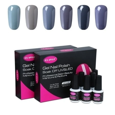 CLAVUZ гель лак для ногтей 6 шт Серый замочить от УФ светодио дный Nail Art Маникюр