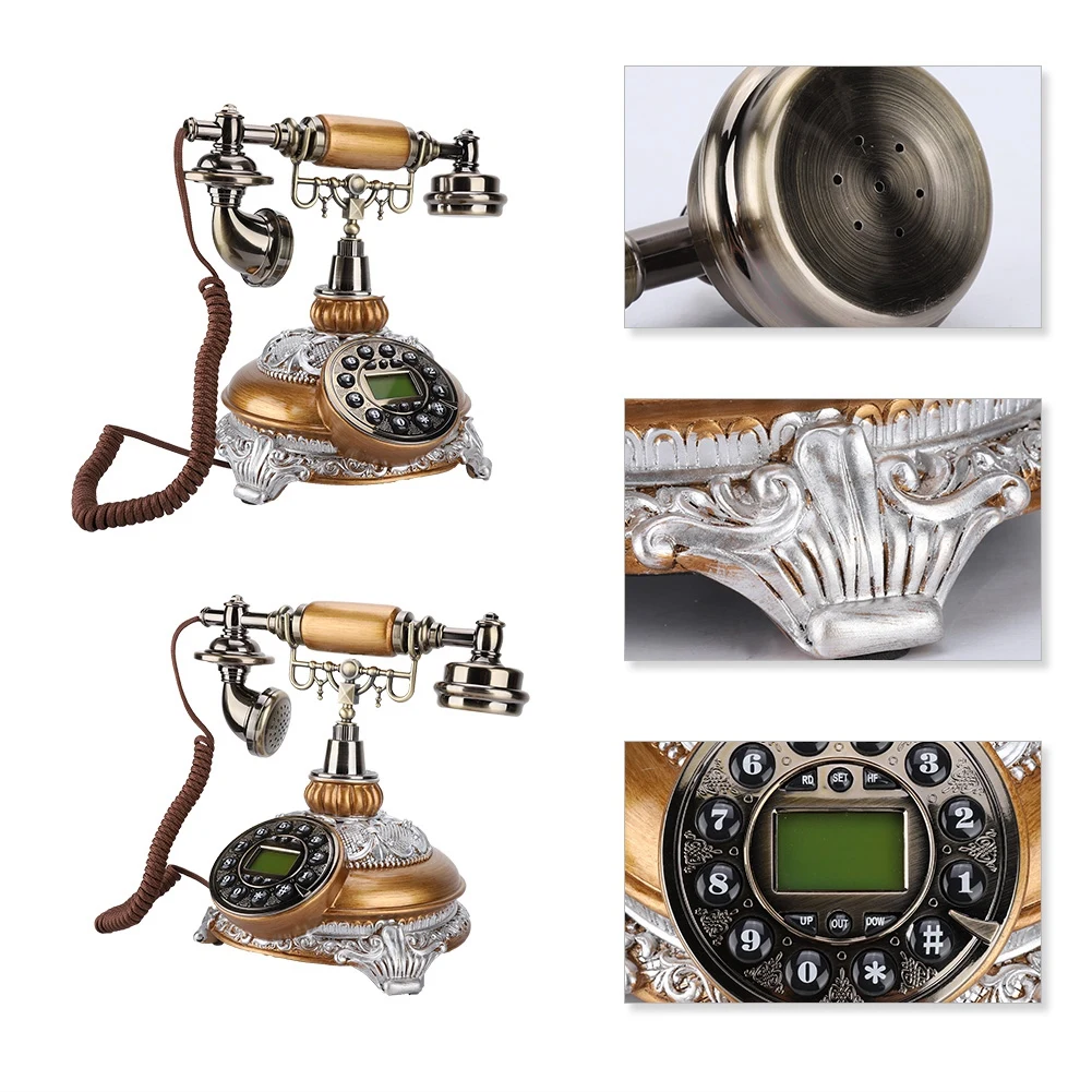 IDS 8675Retro декоративный винтажный телефон античный FSK/DTMF поворотный циферблат
