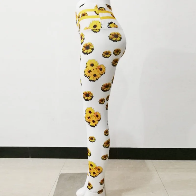 New Sexy Training Women's Sports Yoga Pants Floral Print Leggings Elastic Gym Fitness Workout Running Tights Compression Trouser