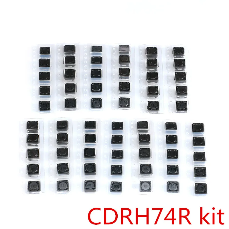 Индуктор мощности CDRH74R SMD 65 шт. 13 значений ассортимент чип индукторы 2 680 высокое