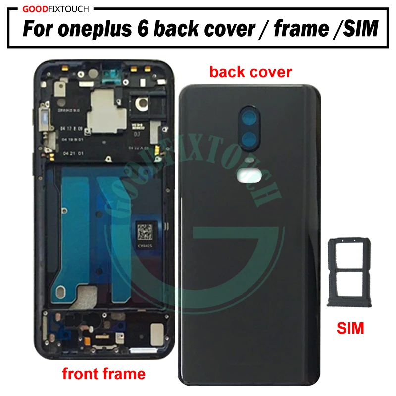 Для Oneplus 6 крышка батареи задняя корпус дверь/ЖК передняя рамка/SIM для Oneplus6 six A6000