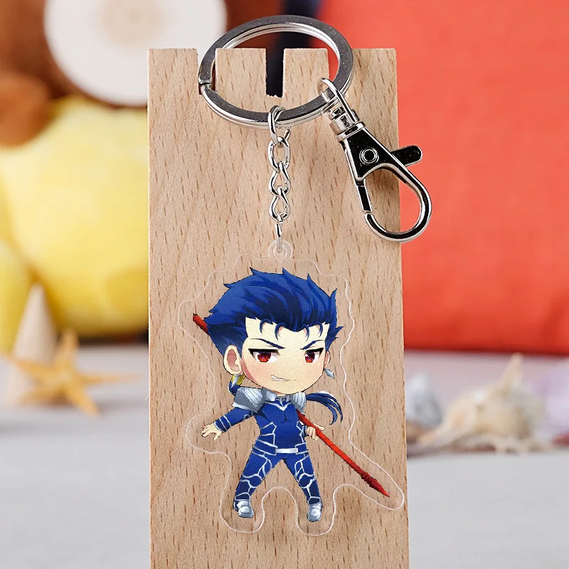 FGO брелок Chibi Fate Grand заказ Мультяшные брелки двусторонние милые аниме Акриловые