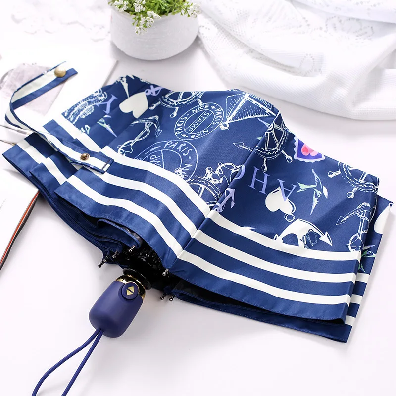 Automatic Fold Umbrella Fracture Sunshade Defence Ultraviolet Rays Sunny Rain Women Gift Parasol | Дом и сад