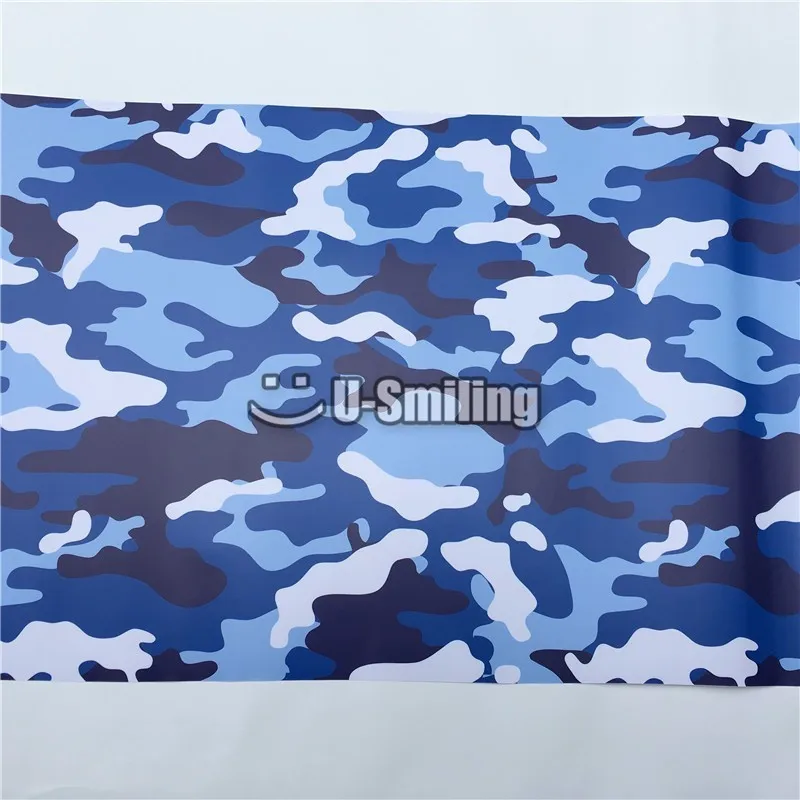 Виниловая пленка Best Tiger Blue Camo самоклеящаяся для автомобиля на велосипедную
