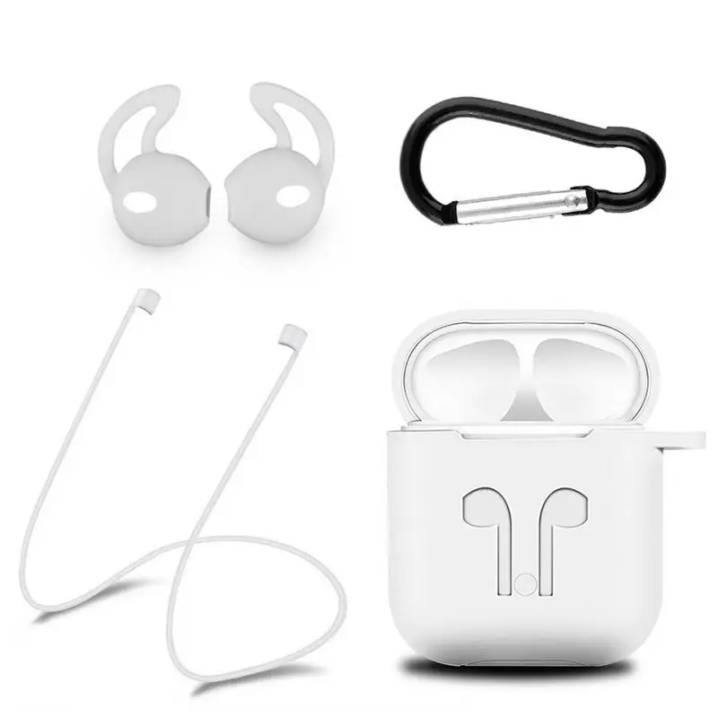 Силиконовые наушники Airpods защитный чехол протектор Мягкий для IPhone беспроводной