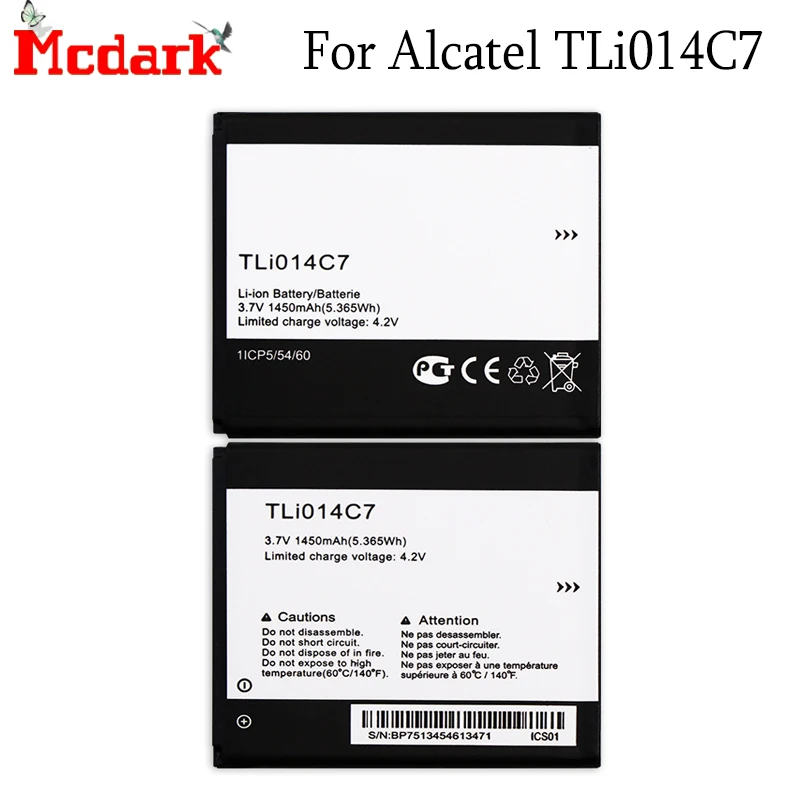 Аккумулятор TLi014C7 для ALCATEL onetouch Pixi First 4024D 4 0 дюйма 1ICP5/54/60 1450 мАч | Мобильные телефоны
