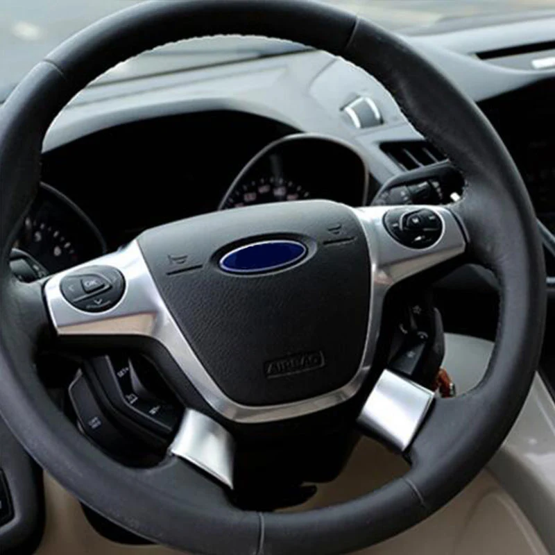 Оплетка рулевого колеса из хромированного АБС пластика My Good для Ford Focus 3 Mk3 Kuga Escape