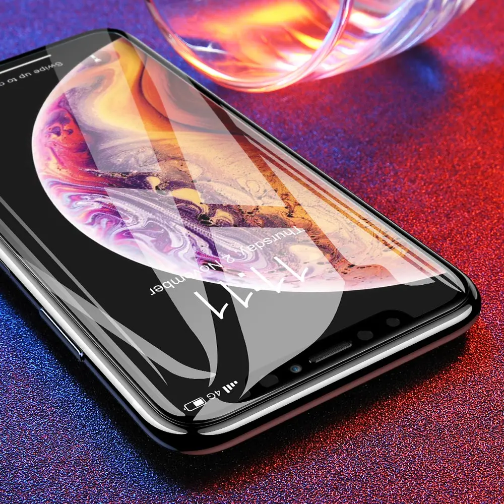 KISSCASE 9D Защита экрана для iPhone 6 6s 7 8 Plus взрывозащищенное Закаленное стекло X XR XS MAX