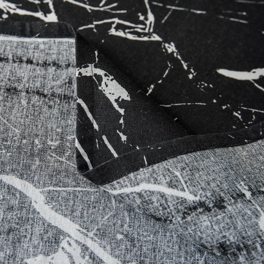 Водонепроницаемая скатерть из хлопка и льна с принтом под мрамор | Дом сад