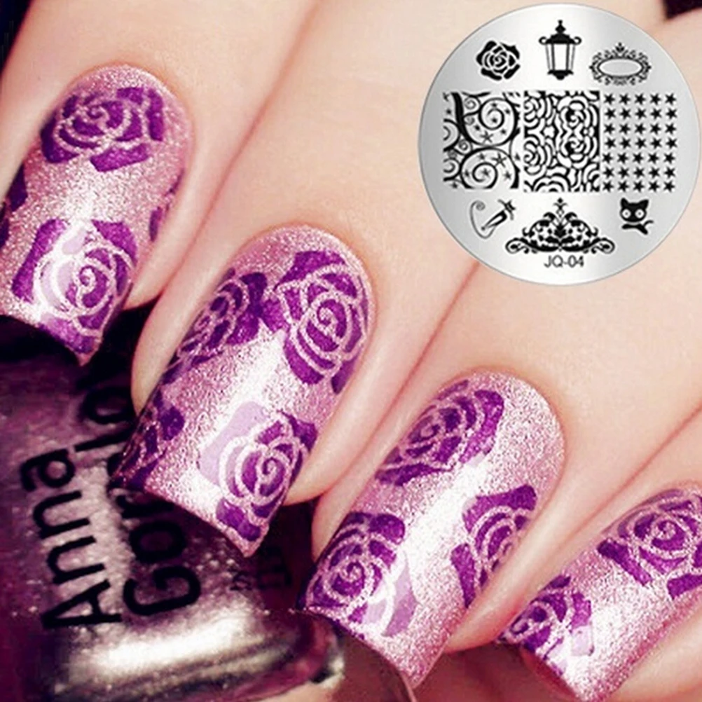 Новый 10 шт./лот трафареты для дизайна ногтей штамповка шаблон полировка печать