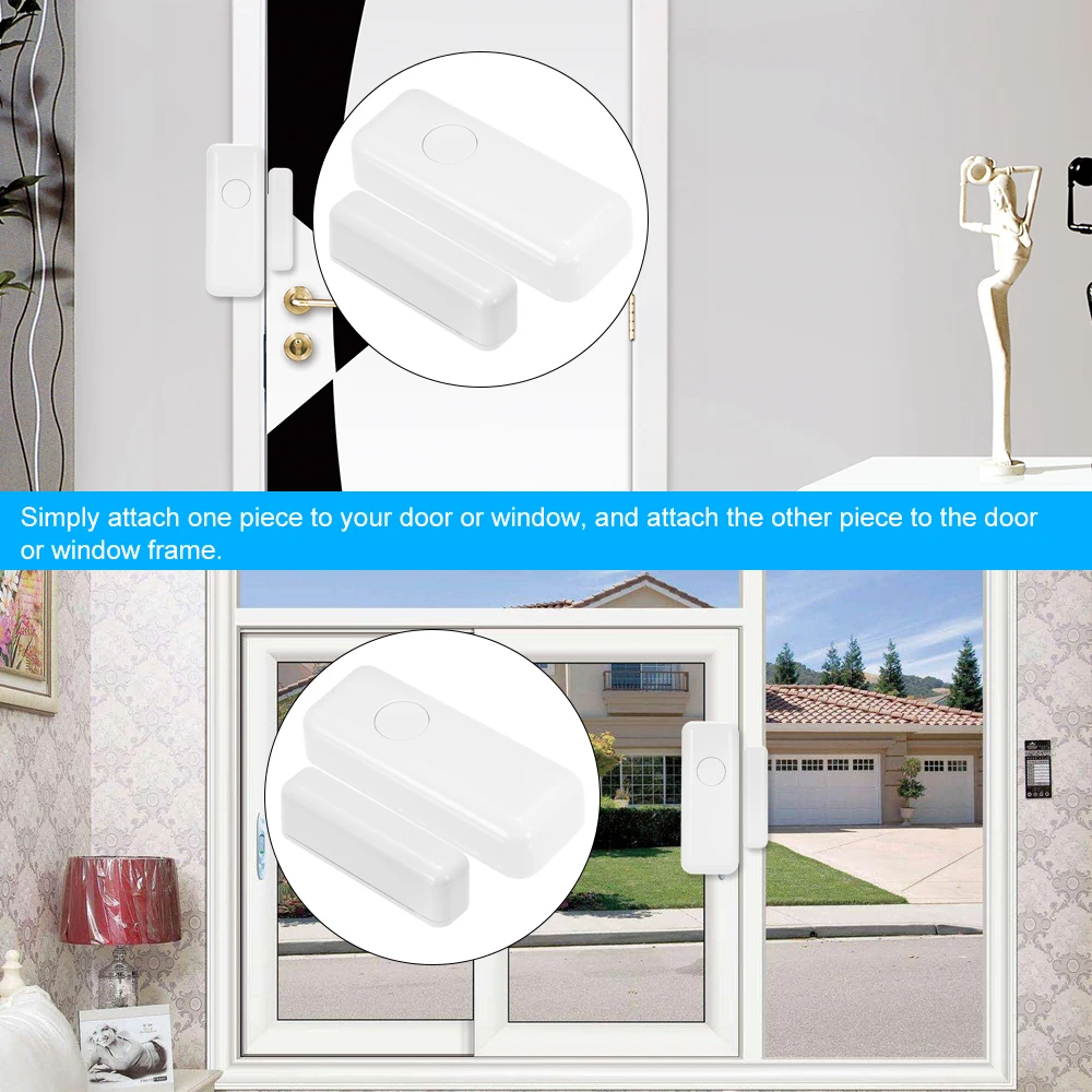 

433Mhz Door Window Alarm Sensor Wireless Automation Home Intrusion Detector Anti-Theft Alarm For Smart Home Alarm System