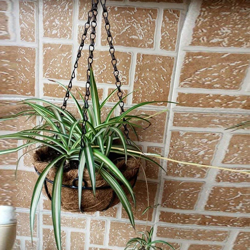 Промо акция! 8 дюймов черный Садоводство висячая Корзина Плантатор с цепочкой
