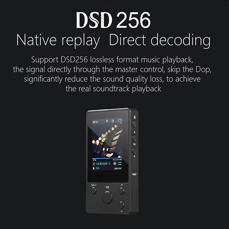 Xduoo NANO D3 Профессиональный Lossless музыка MP3 HIFI плеера ips дисплей 24Bit/192 k DSD256 Встроенный