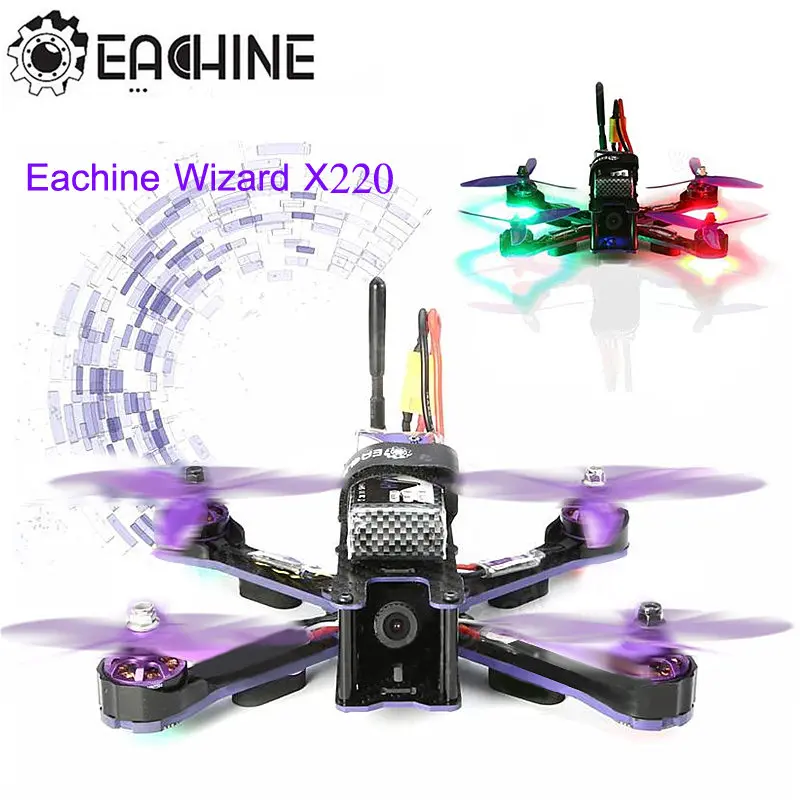 Eachine Wizard X220 FPV гоночный Дрон Blheli_S F3 6DOF 2205 2300KV двигатели 5 8G 48CH 200MW VTX светодиодный