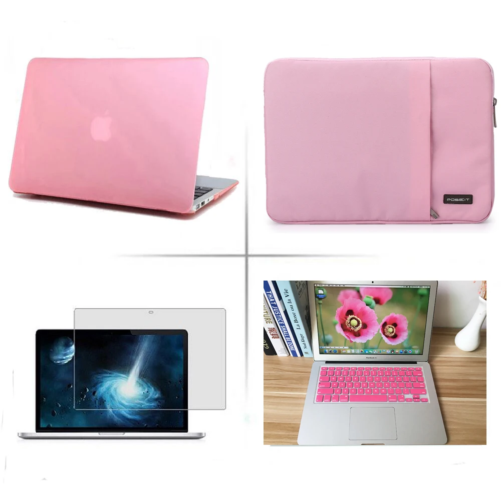 4 в 1 матовый жесткий чехол + сумка для ноутбука клавиатуры Apple Macbook Pro 13 дюймов с