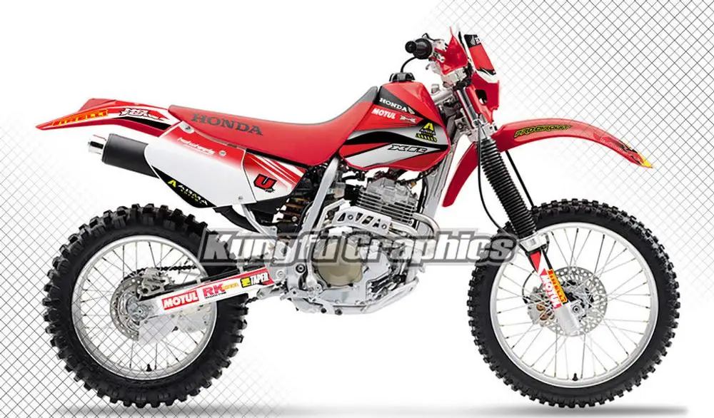 Кунг-фу графика пользовательские наклейки наклейка комплект для Honda XR 250R 400R XR250R