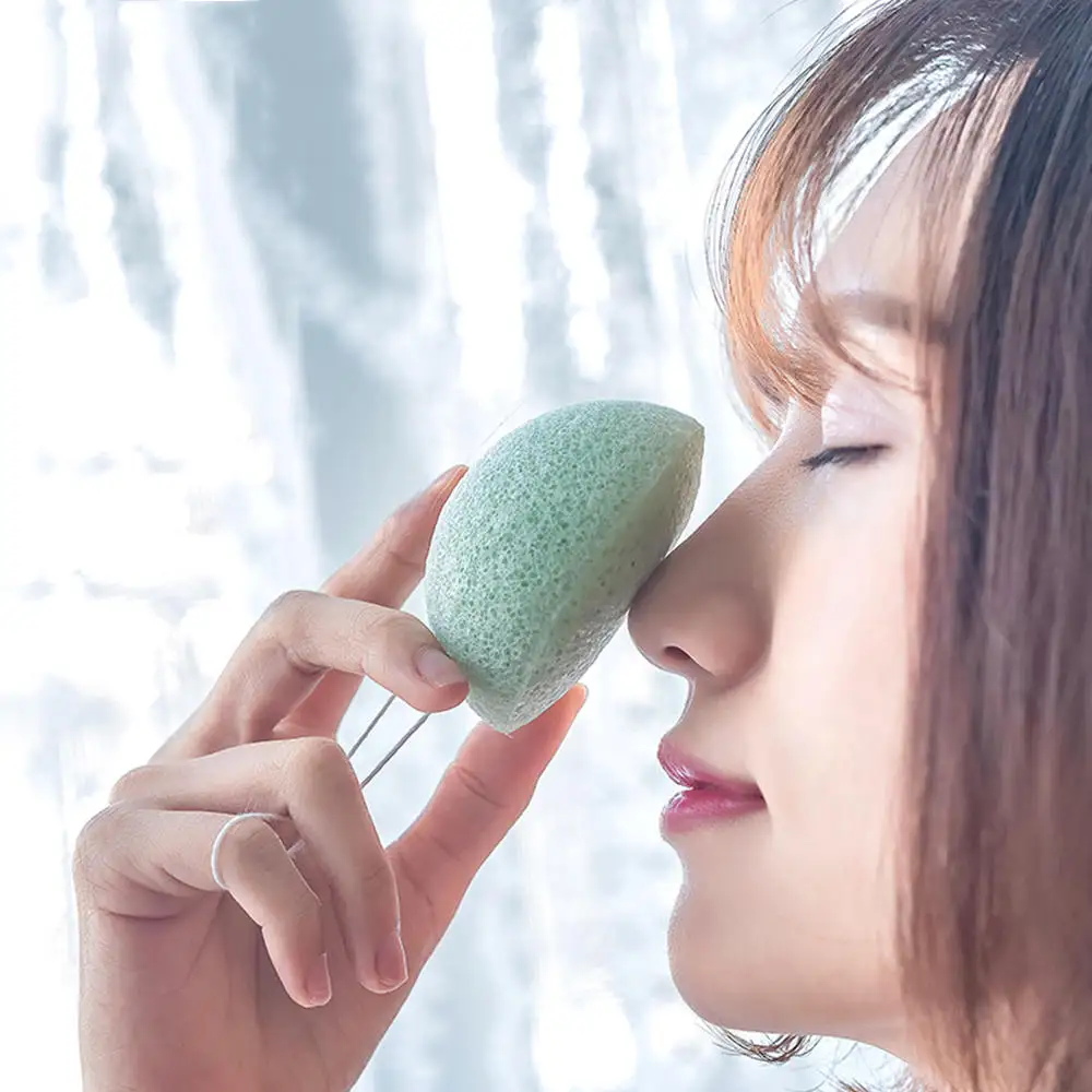 Набор из 4 шт. губка для очищения лица Konjac Konnyaku белый черный красный зеленый| |