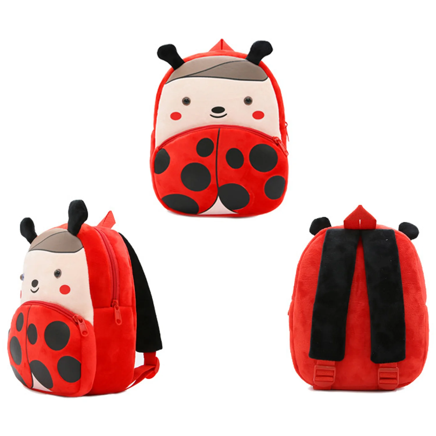Детский Милый Мягкий Плюшевый Рюкзак Kawaii с героями мультфильмов божьей коровкой