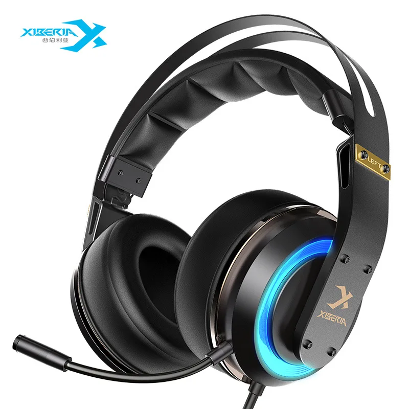 XIBERIA T19 игровые usb наушники с микрофоном 7 1 Surround Sound стерео светящиеся HiFi 3D surround
