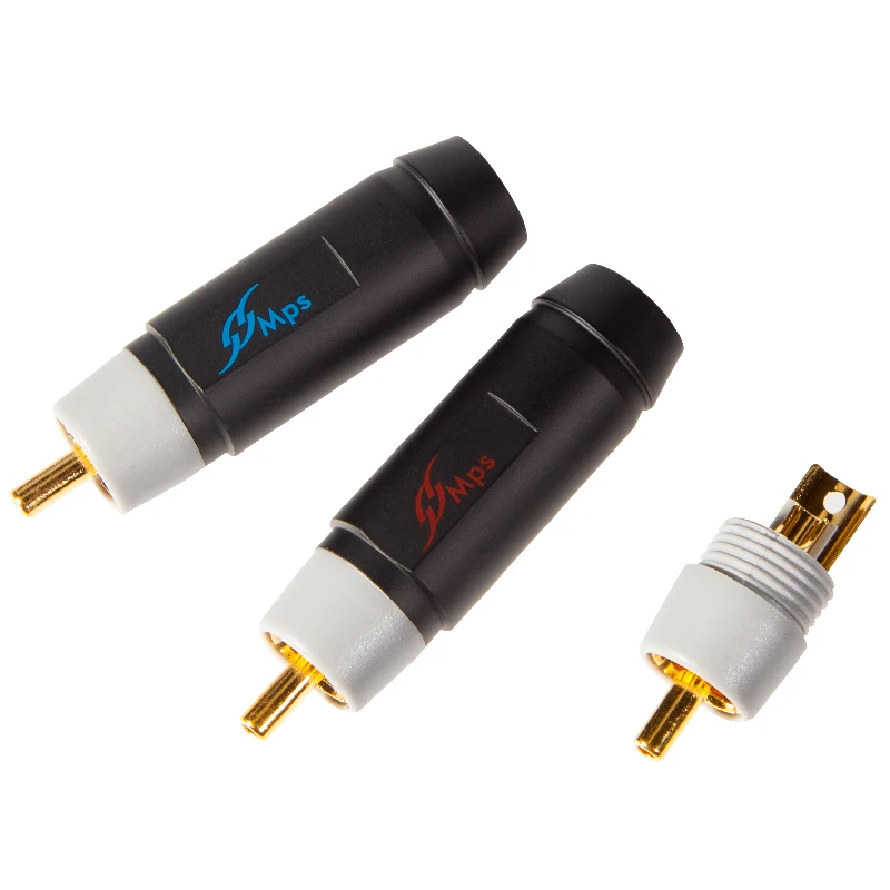 MPS Pioneer-10G HiFi красный медь RCA Plug 24 К позолоченный Лотос голова для CD DVD усилители