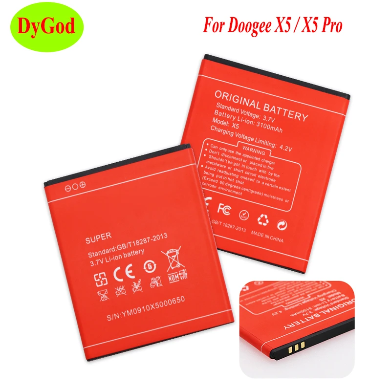 3100 мАч Для Doogee X5 Pro X5S большой емкости запасной литий ионный аккумулятор для