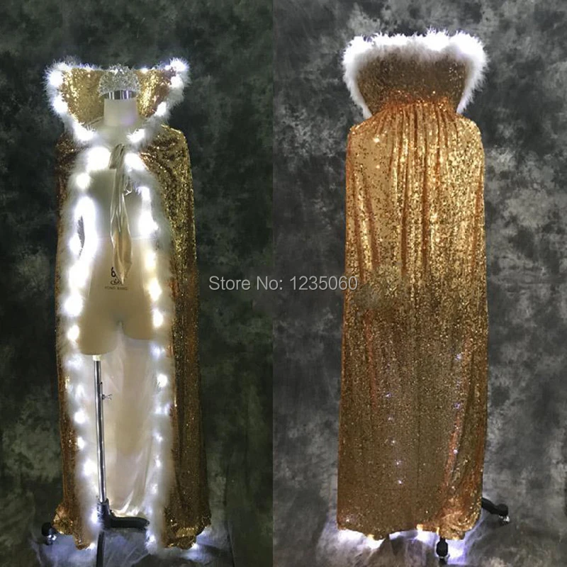 Free shipping high quality LED luminous clothing cloak bar night shop stage props lady Crown Tiara | Дом и сад