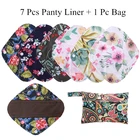 Simfamily 7 + 1 набор трусов многоразовые водостойкие бамбуковые уголь менструальная Ткань санитарно, оставаться сухим Супер Поглощение здоровым