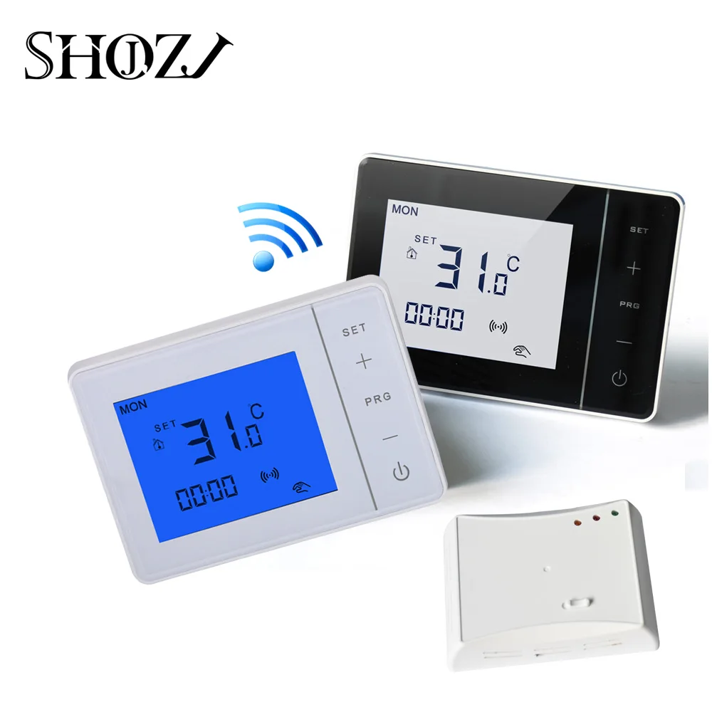 wireless Control of Adjustable Gas Boiler with Receiver RF transmitter Mounting Plate digital temperature controller smarthouse |
