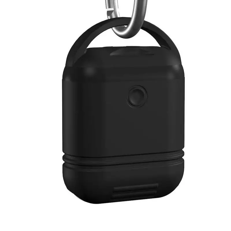 Case For Apple Bluetooth Headphones Waterproof Drop-proof Dust Belt Hook Reserved Charging Port Young Simple Black | Электроника