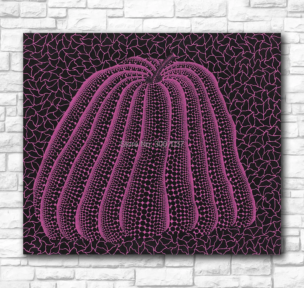 Free Shipping Wall Art Kusama Yayoi PUMPKIN II Painting For Living Room Home Decoration Oil On Canvas | Дом и сад