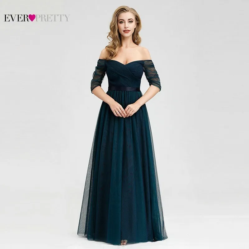 Элегантные Длинные свадебные платья Ever Pretty A-Line v-образным вырезом сексуальные с