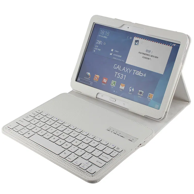 Беспроводной Bluetooth клавиатура чехол для samsung Galaxy Tab4 Tab 4 T530 T531 T533 T535 10 1 ''планшет