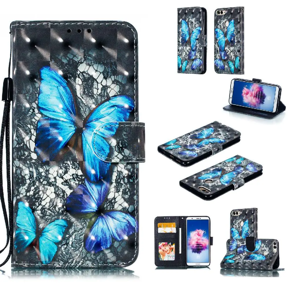 Чехол для телефона HUAWEI Enjoy 7 S/Honor 9 lite с 3D цветной полиуретановой магнитной