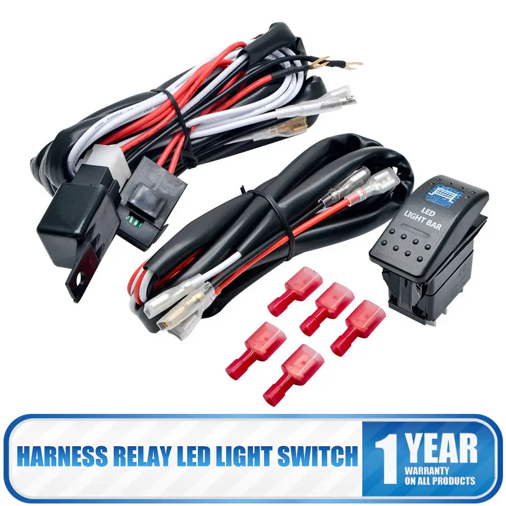 Светодиодный фонарь набор монтажной схемы света 12V 2LED пятно реле бар лазер фара