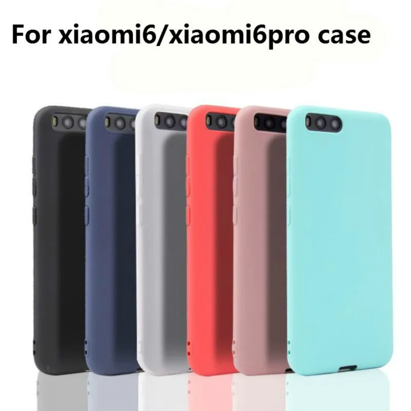 Xindiman силиконовый чехол для Xiaomi 6, мягкий TPU фундамент, матовый однотонный цвет с защитой 6pro.