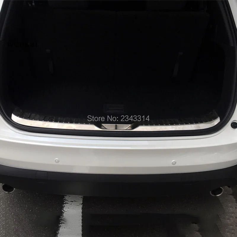 Для Mazda CX-8 кг 2018 2019 Нержавеющая сталь задний багажник Pad крыло внутренний
