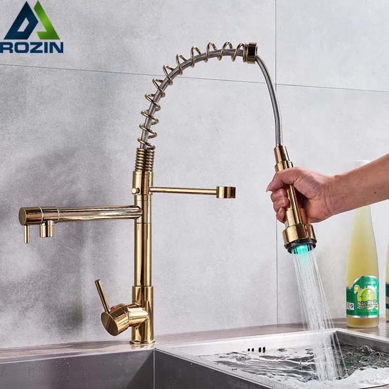 Смеситель кухонный с двойным носиком поворот на 360 градусов|faucet nickel|light retrofaucet bathtub