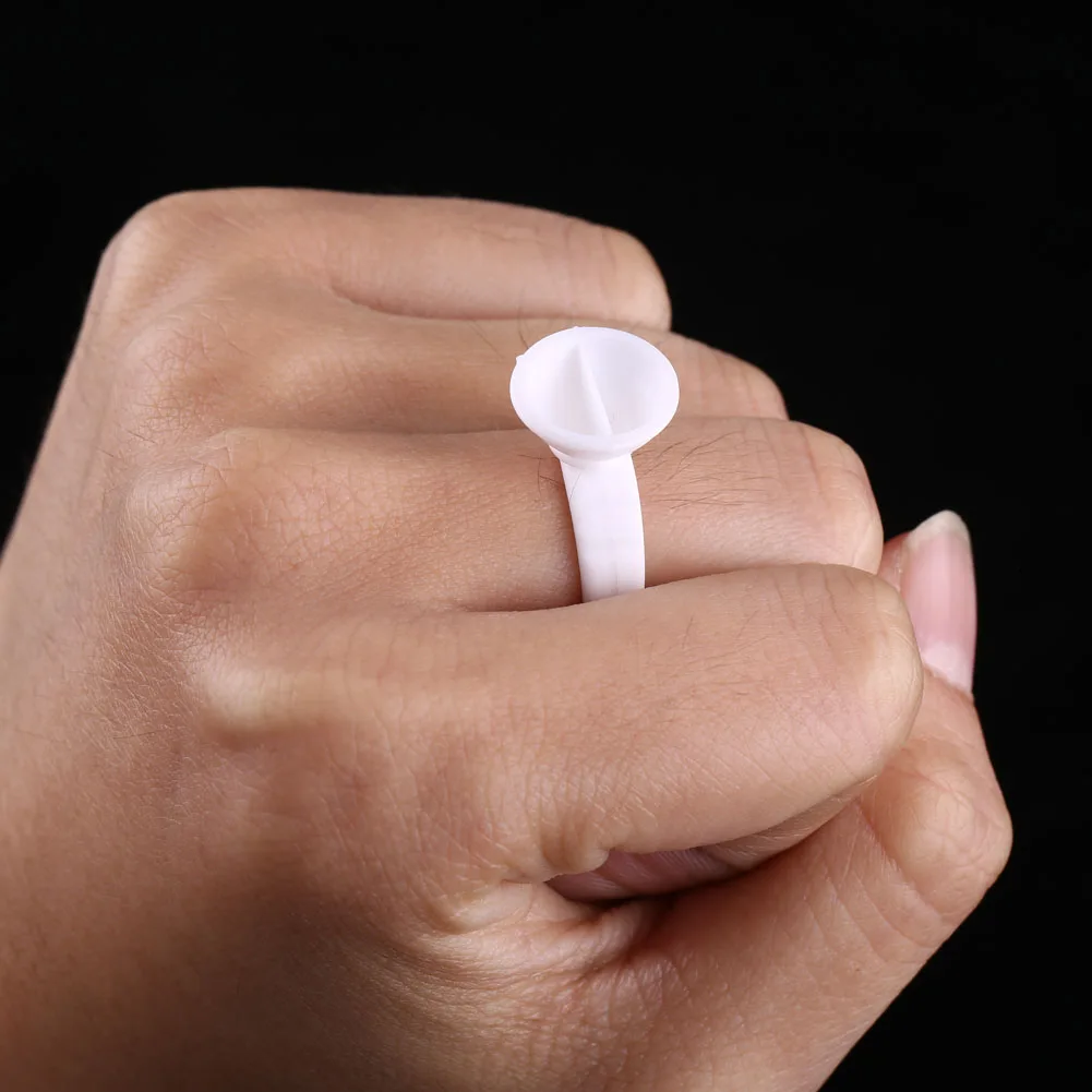 

Disposable Tattoo Ring Cup Microblading Tattoo Ink Cup Permanent Makeup Pigment Clear Container Cap Grafting Eyelash Tool 100pcs