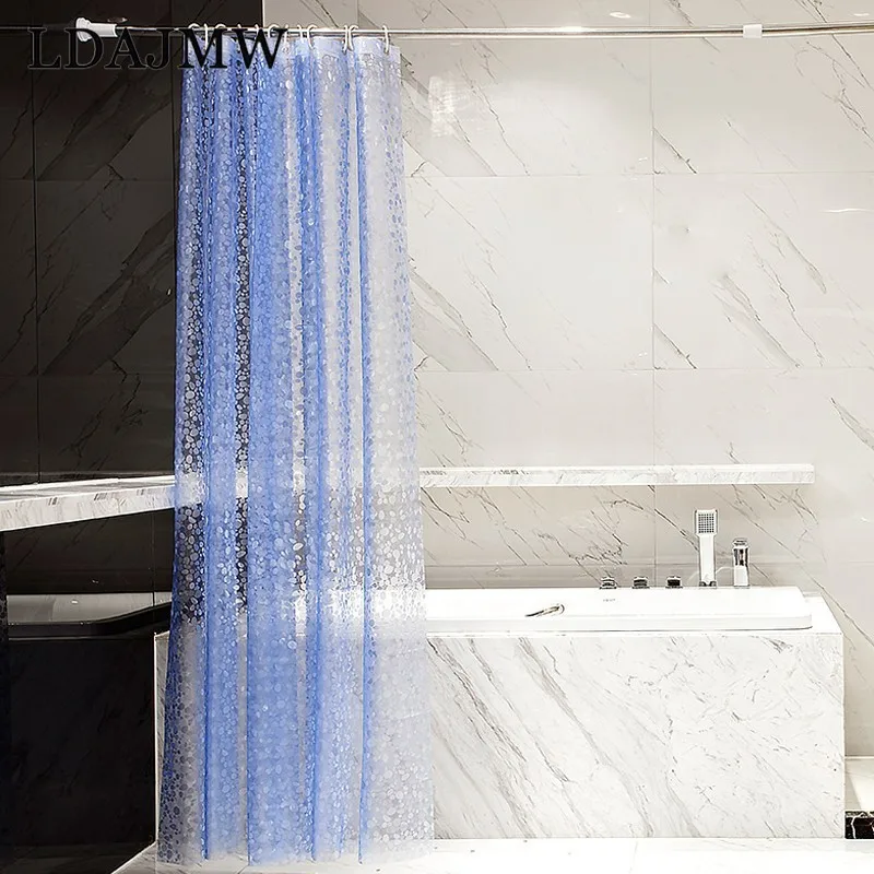 LDAJMW Home Hotel Waterproof 3D Shower Curtain With 12 Hooks Bathtub Transparent Decoration Bathroom Accessories 180X180cm | Дом и сад