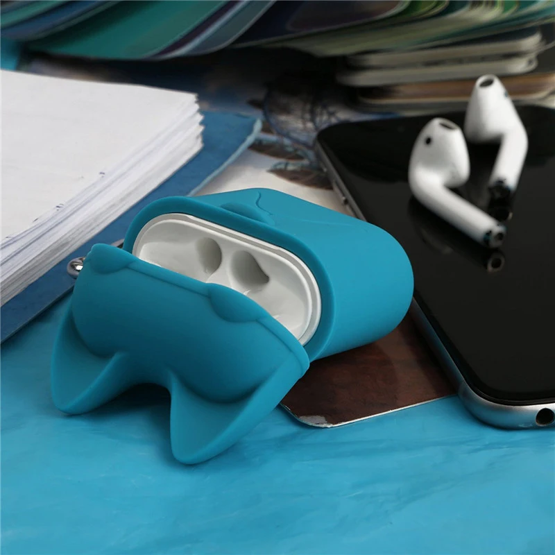 Мягкий силиконовый чехол DOITOP для Apple Airpods противоударный милый защитный с