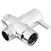 brass 3 way t adapter diverter valve g12 inch tee connector with shut off valve for bathroom handheld bidet faucet accessory