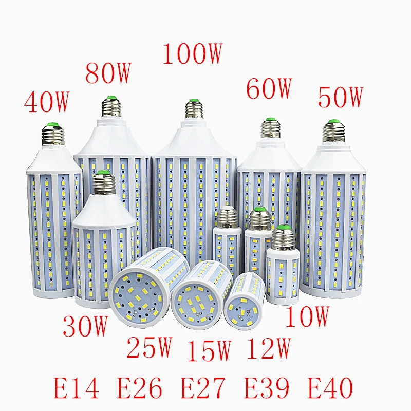 Специальное предложение светодиодный лампы 7 Вт 12 15 30 40 50 60 80 100 5730SMD E27 E40 E26 B22 220V