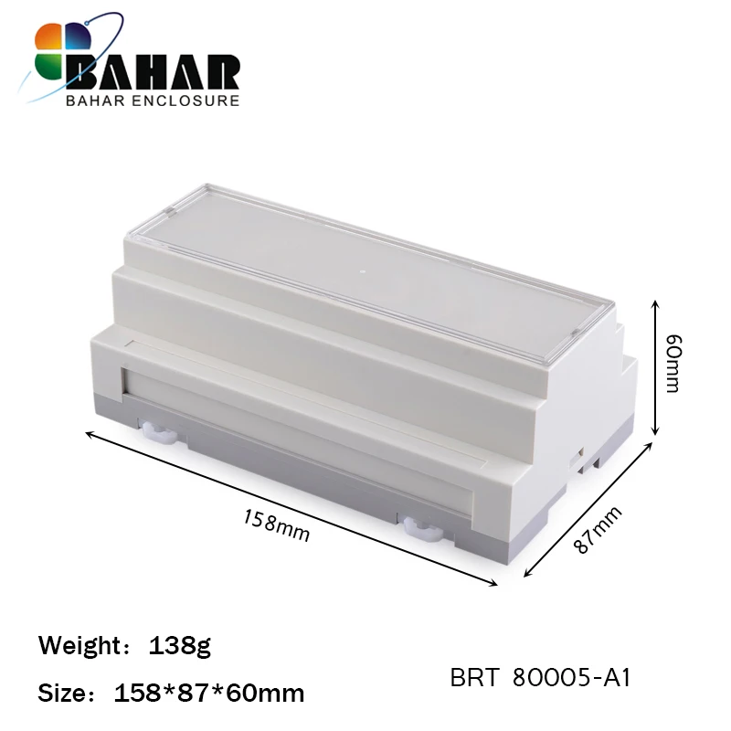 4PCS/lot plastic din rail enclosure abs boxes for electronic projects circuit housing junction box PLC case 158*87*60mm | Обустройство