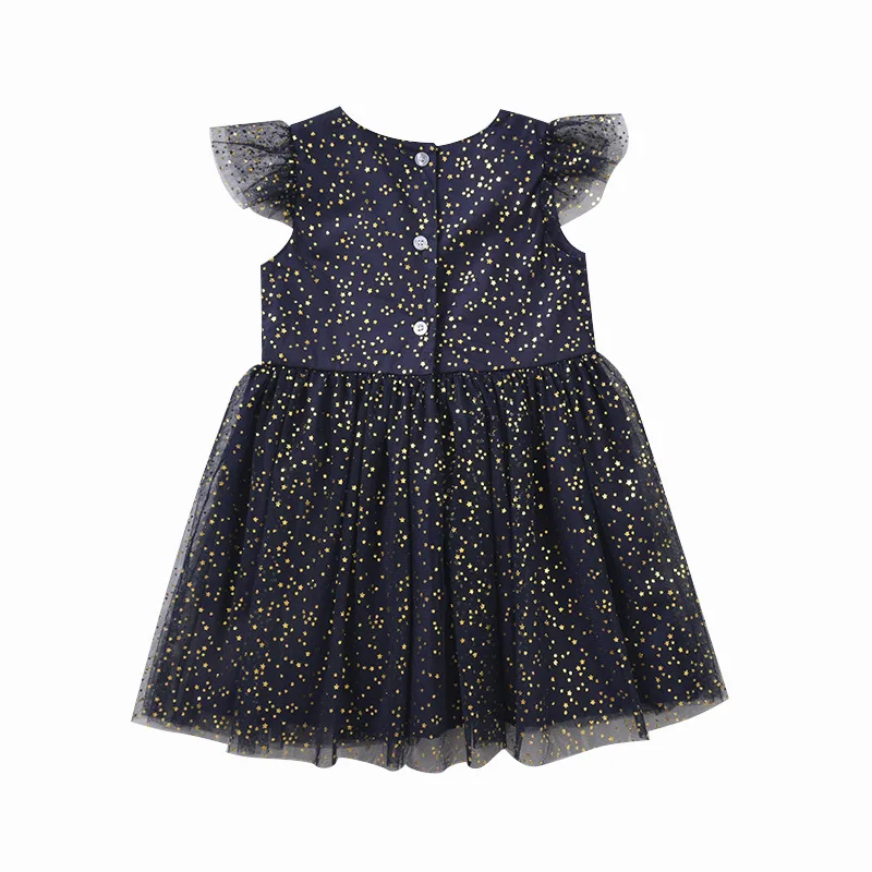 Fashion Casual Children's Garment 2019 New Summer Chunmian In Lined With Seals Stars Gauze Dress For Girls Princess Costume C041 | Детская