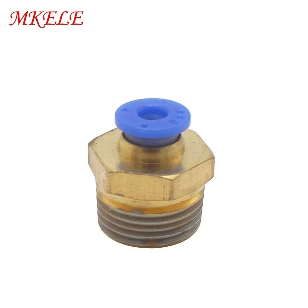 PC Series 04/06/08/10/12/14/16mm Straight Through Pneumatic Brass Pipe Connector And External Thread Fittings 1pcs | Обустройство