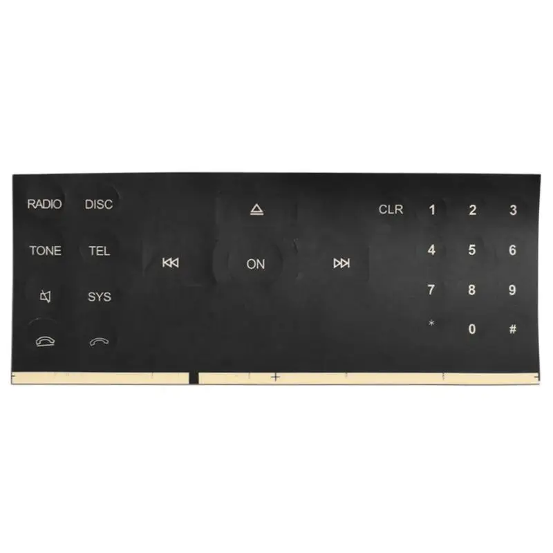 Black Plastic Radio Number Button Stickers Repair Decal Kit for C/E/GLK/W Class 2007-2014 200*50*10mm Sticker | Автомобили и